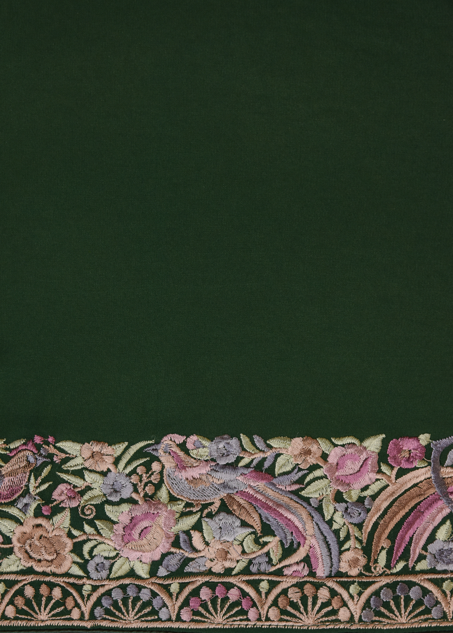 Green Georgette Embroidered Saree