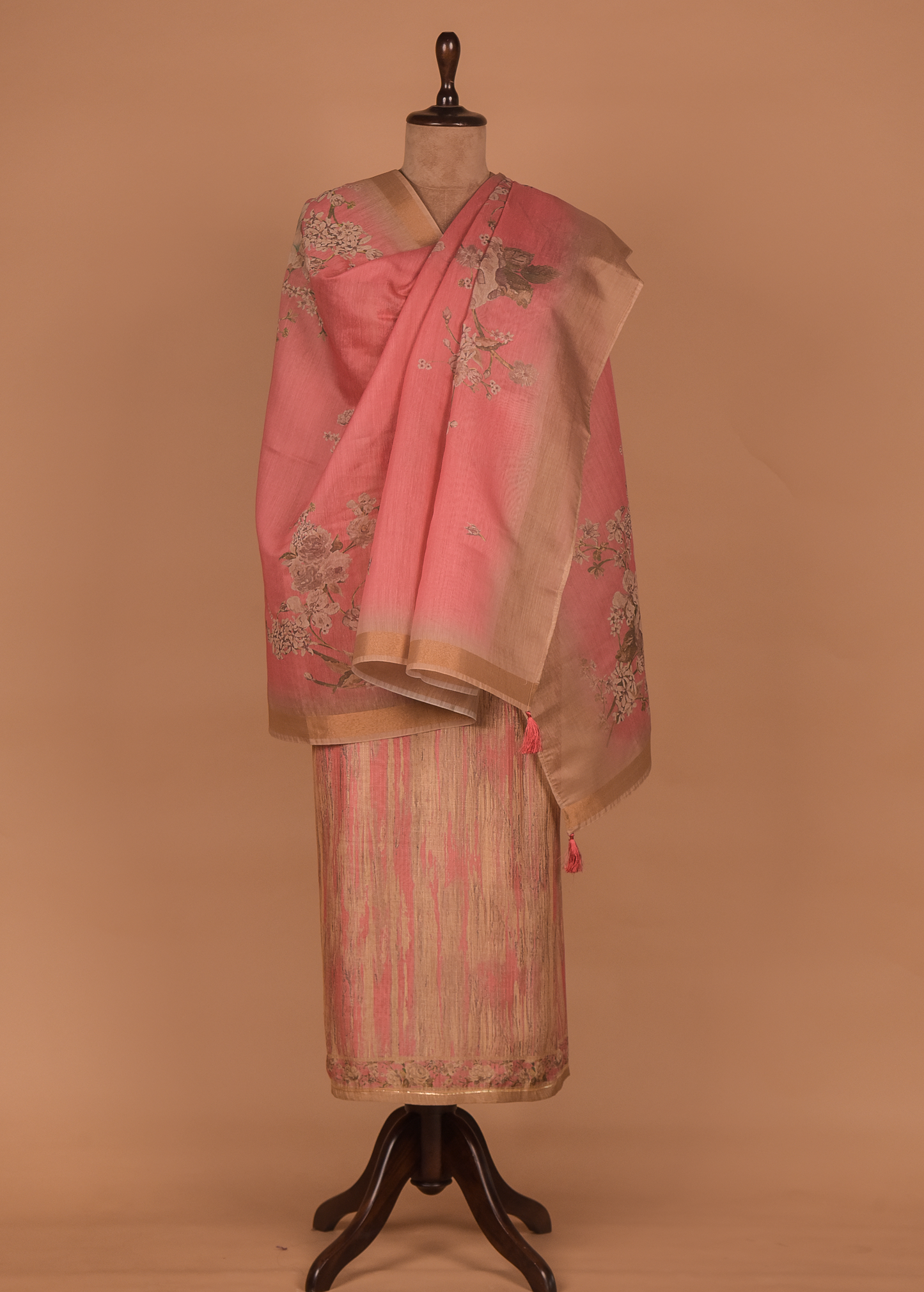 Pink Cotton Dress Material