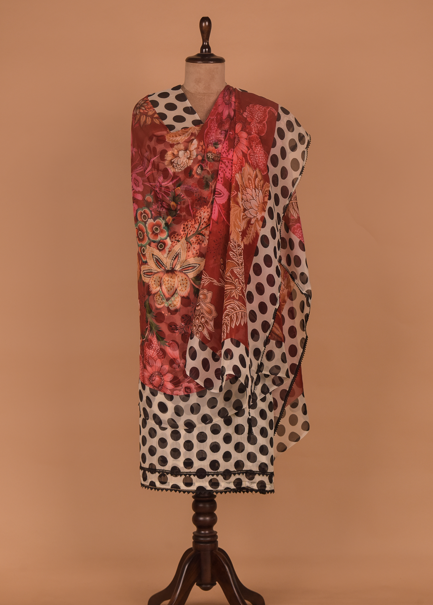 Multicoloured Organza Dress Material