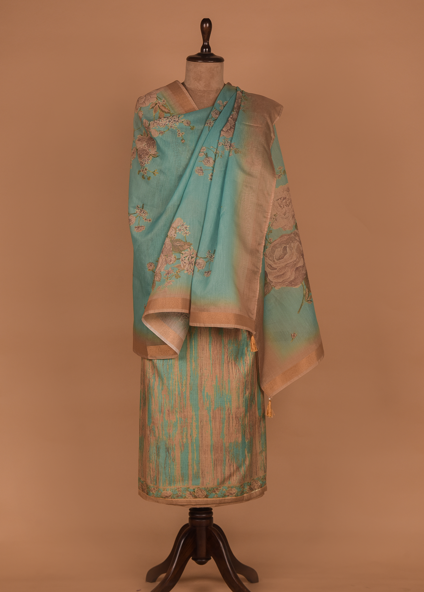Green Cotton Dress Material