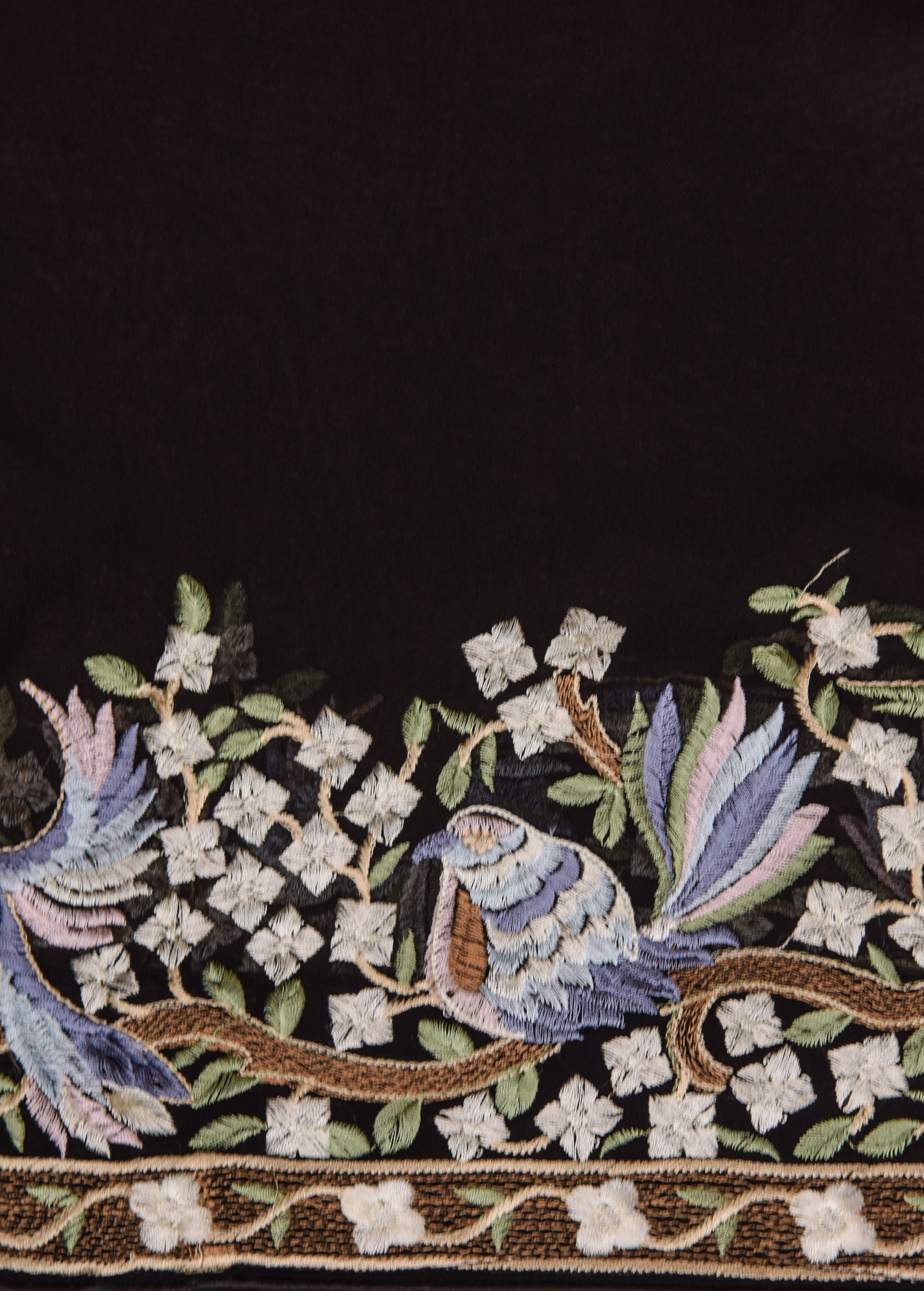 Black Georgette Embroidered Saree