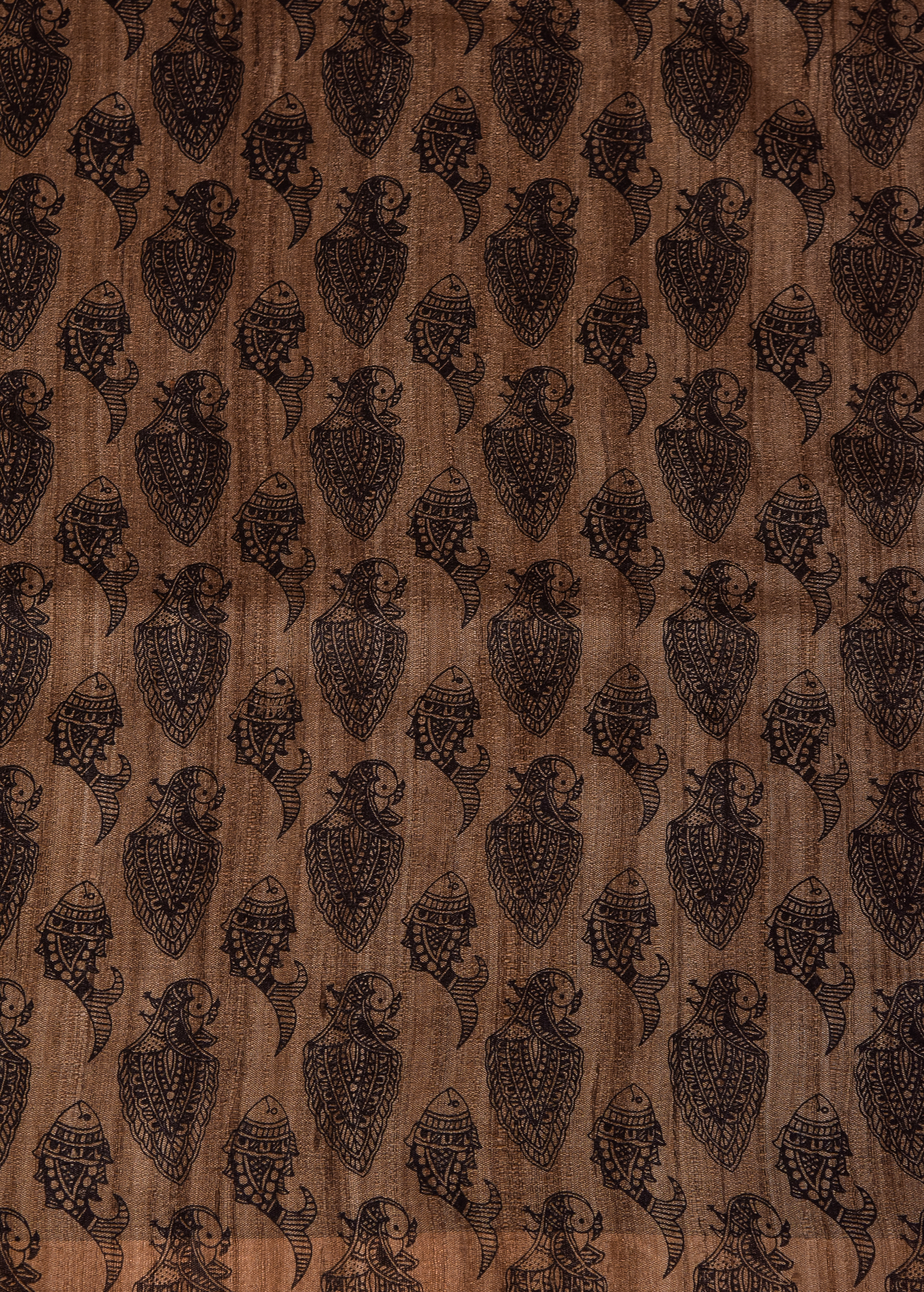 Blue Tussar Printed Saree