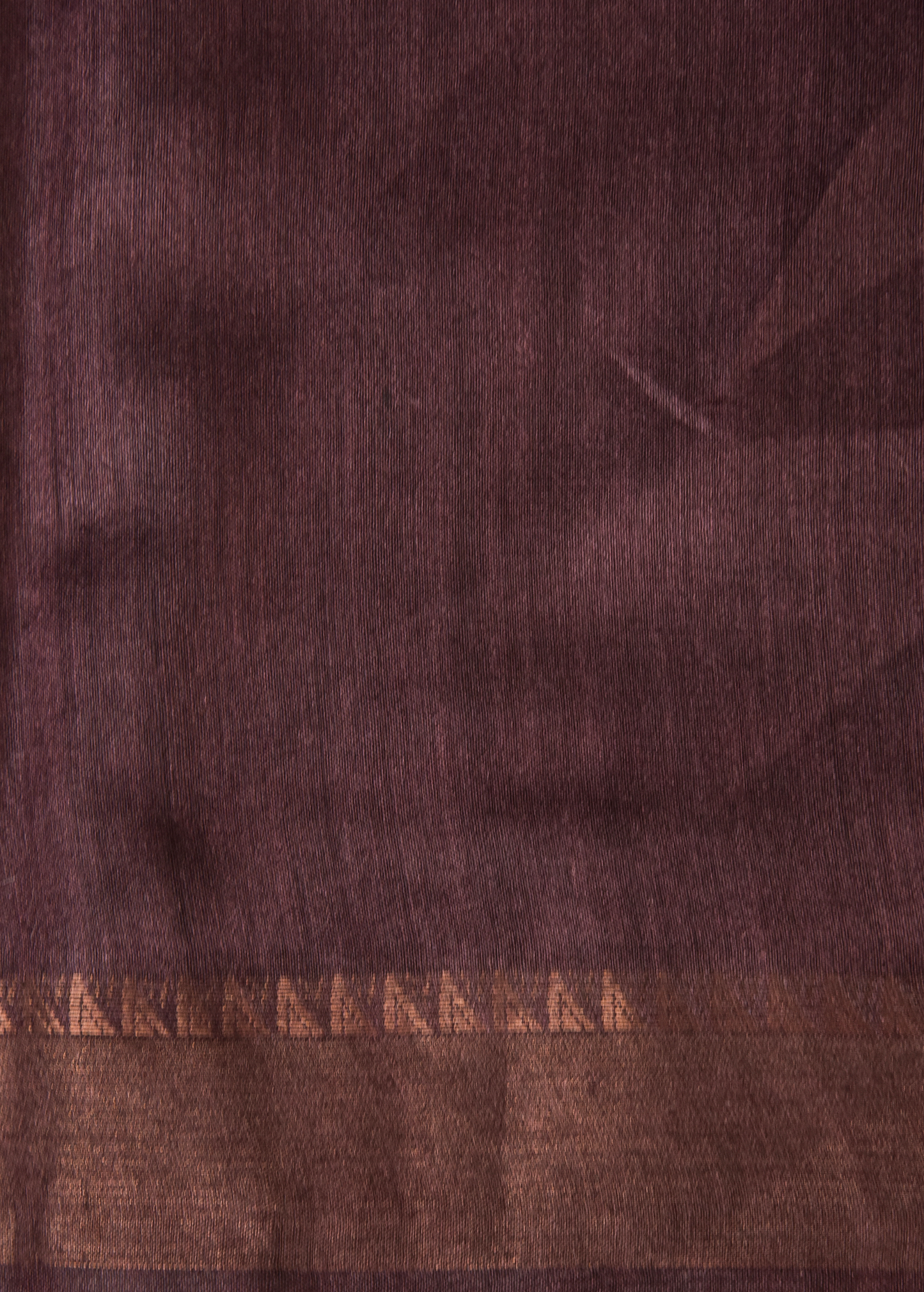 Brown Cotton Tussar Printed Saree