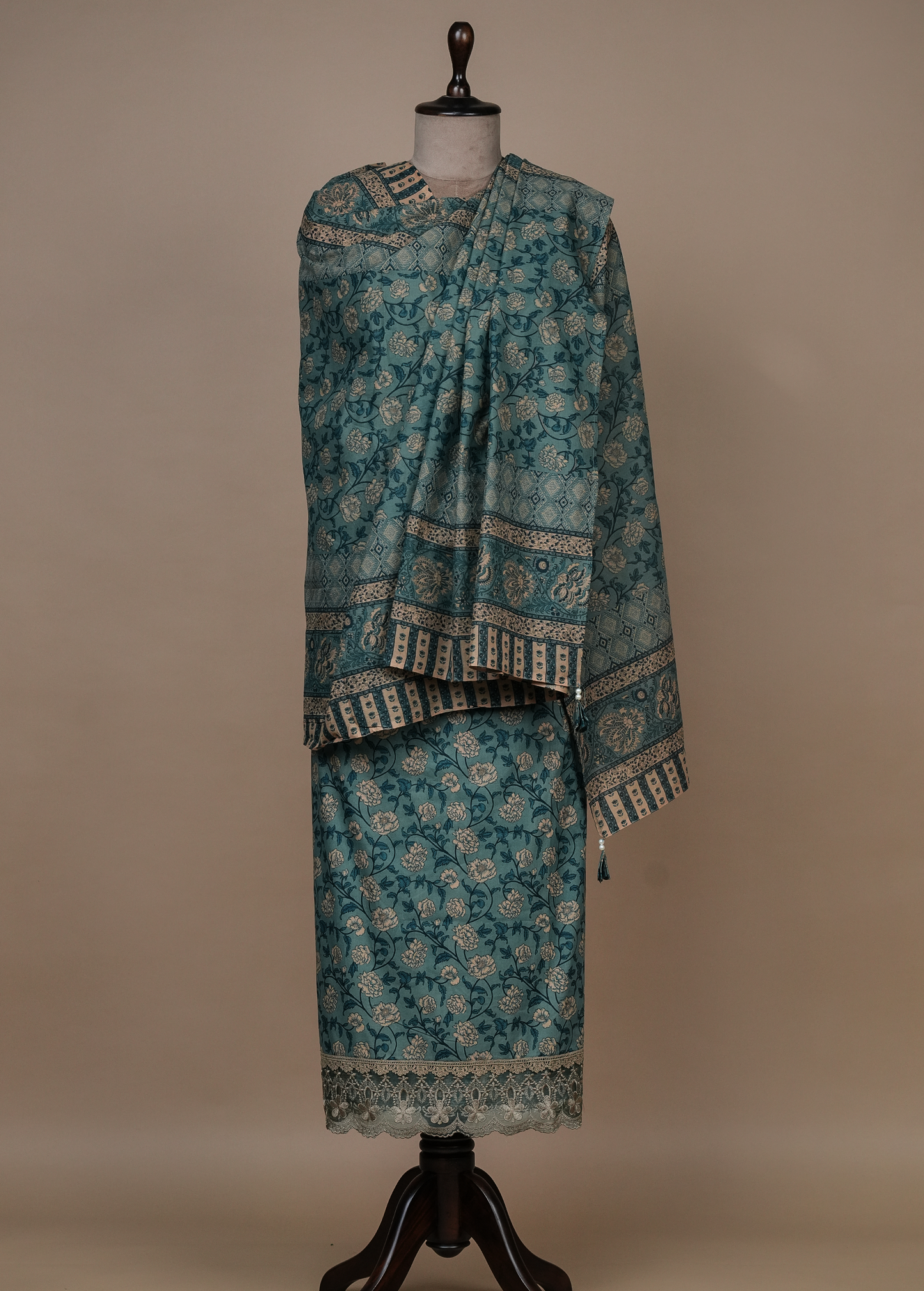 Blue Cotton Dress Material