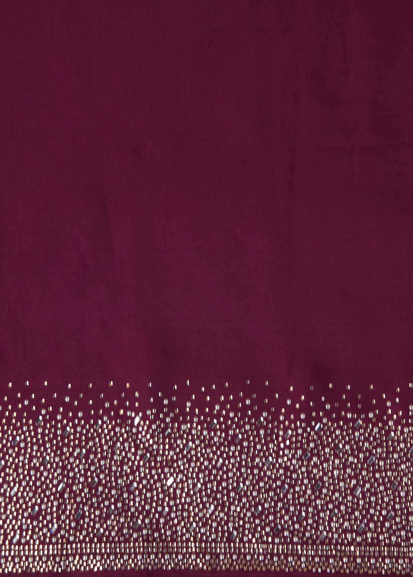 Wine Chantily Lace Embroidered Saree