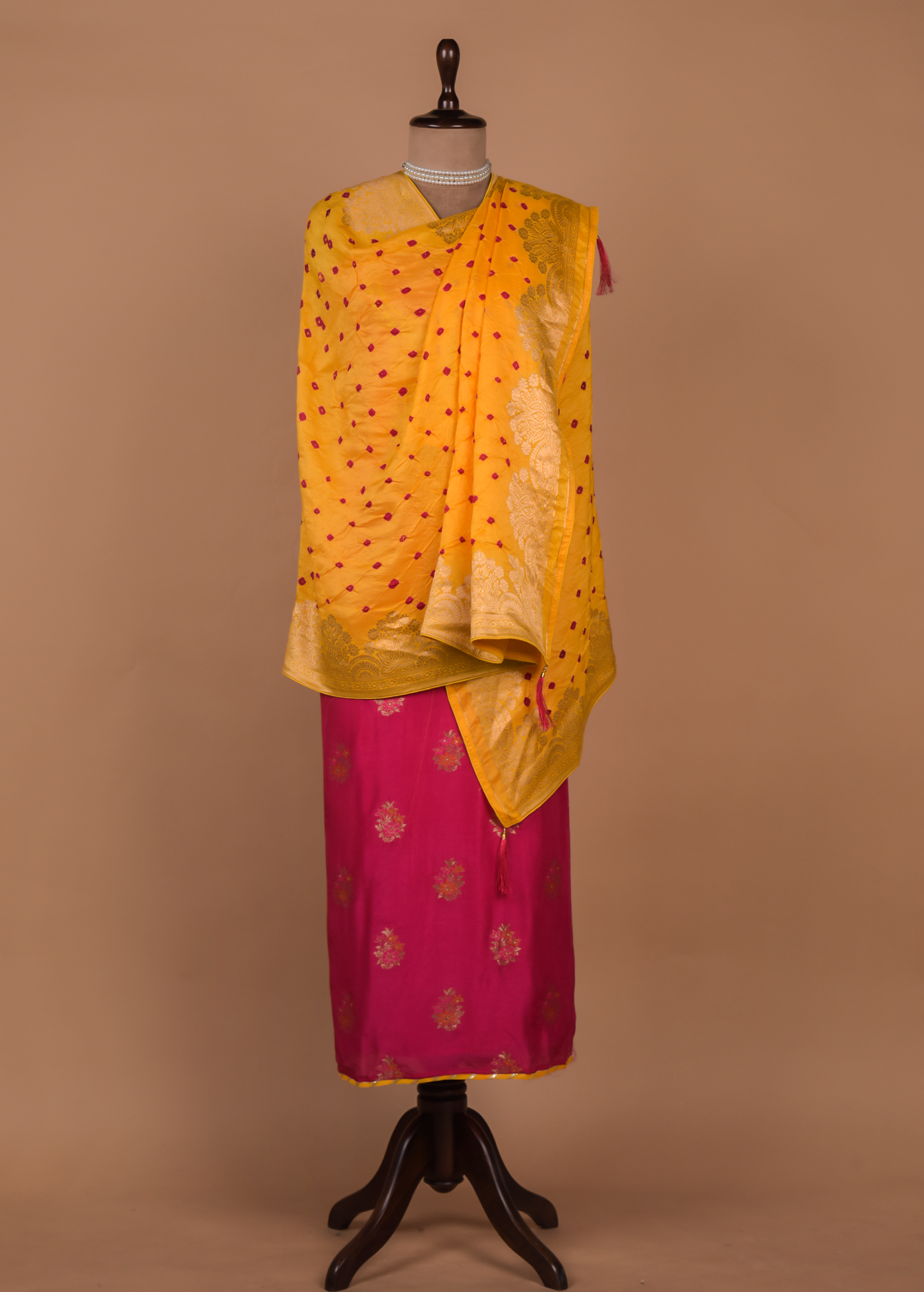 Pink Cotton Silk Dress Material