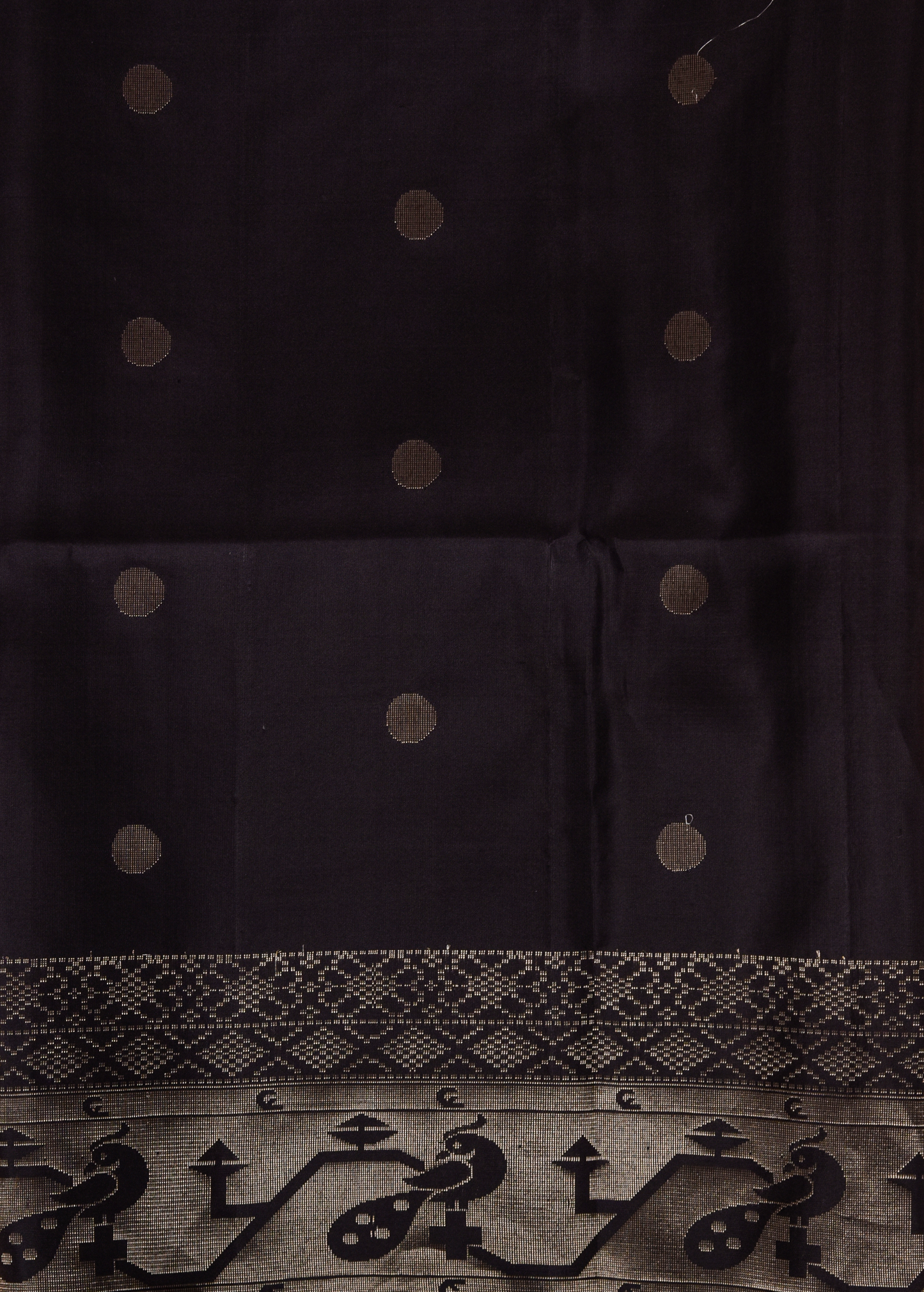 Black Silk Kanjeevaram Saree