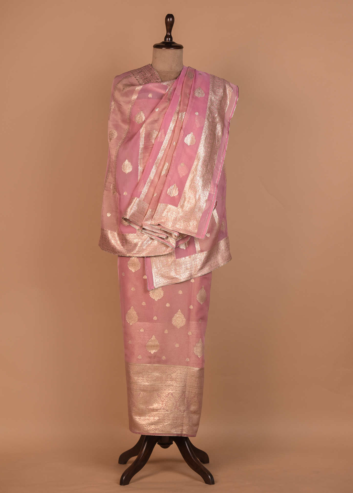 Pink Tissue Dress Material
