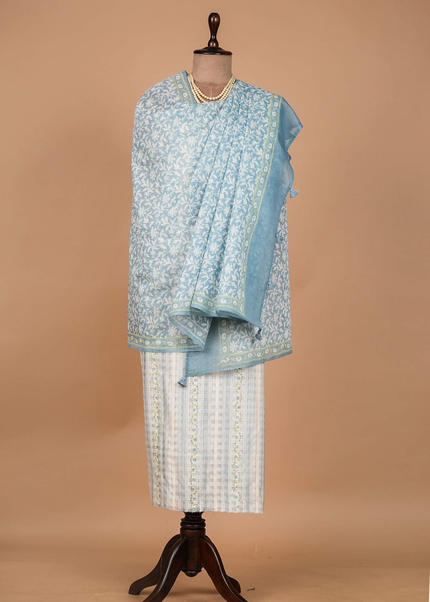 White Cotton Dress Material