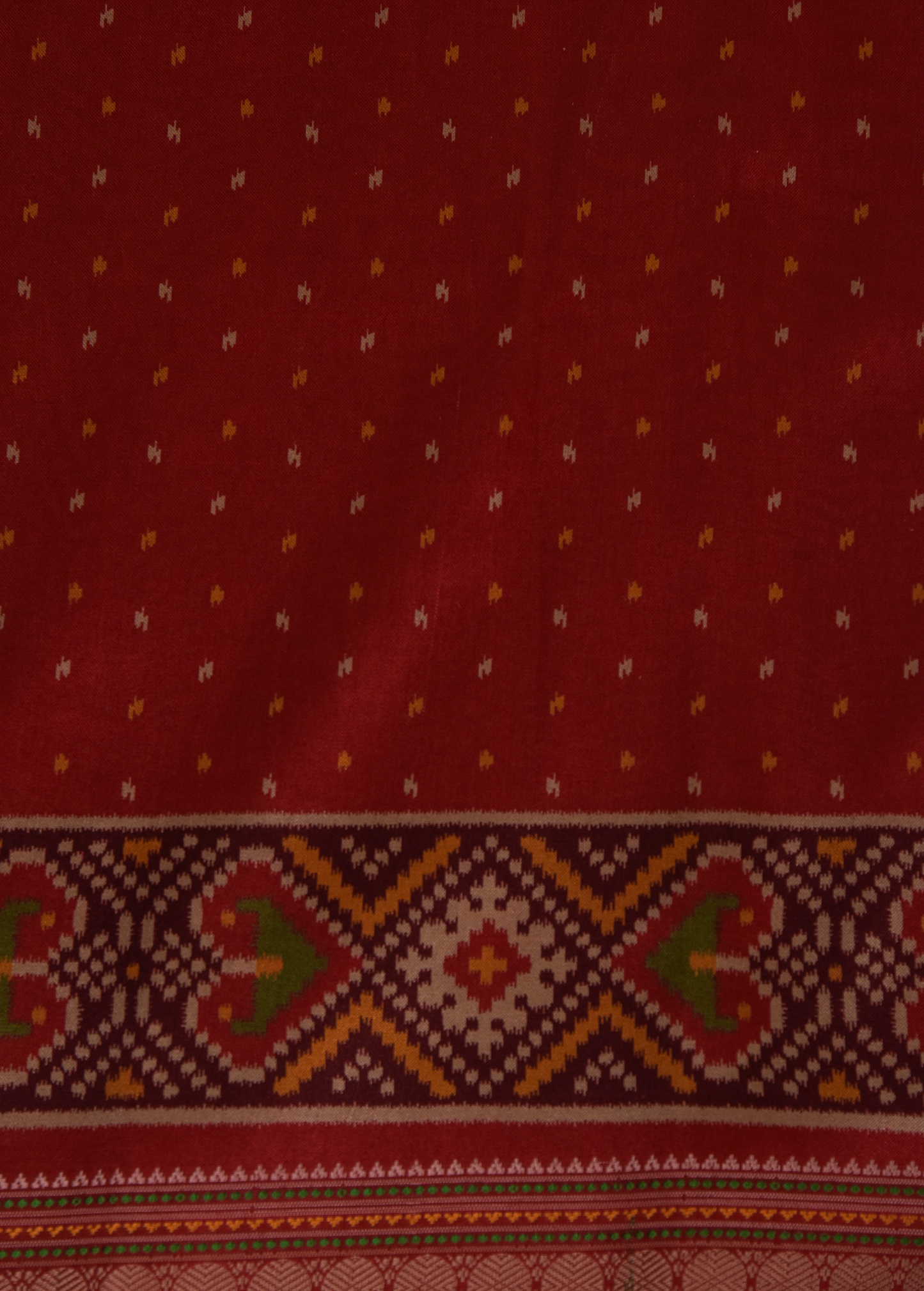 Cream Art Silk Printed Saree