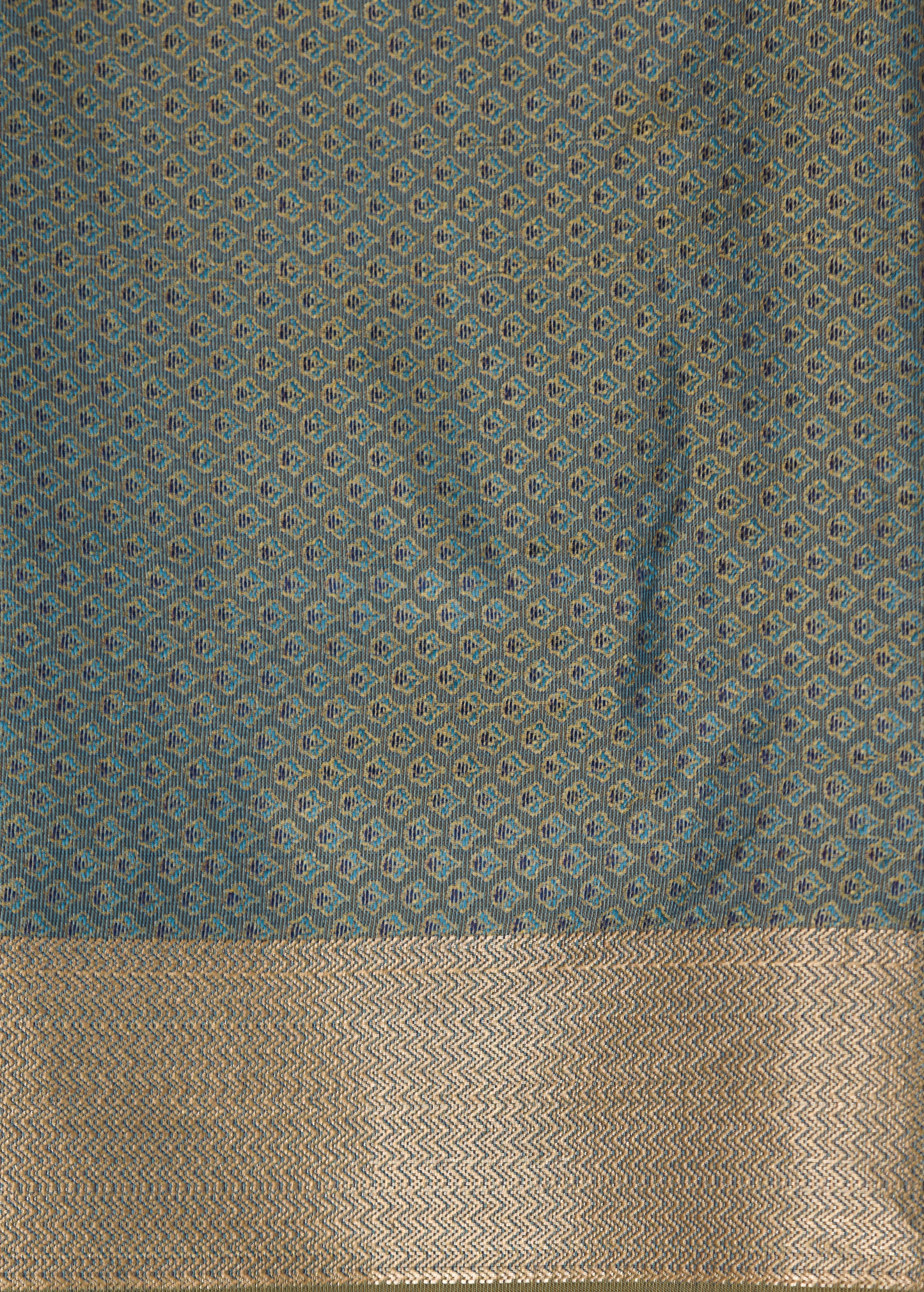 Blue Art Silk Kanjeevaram Saree