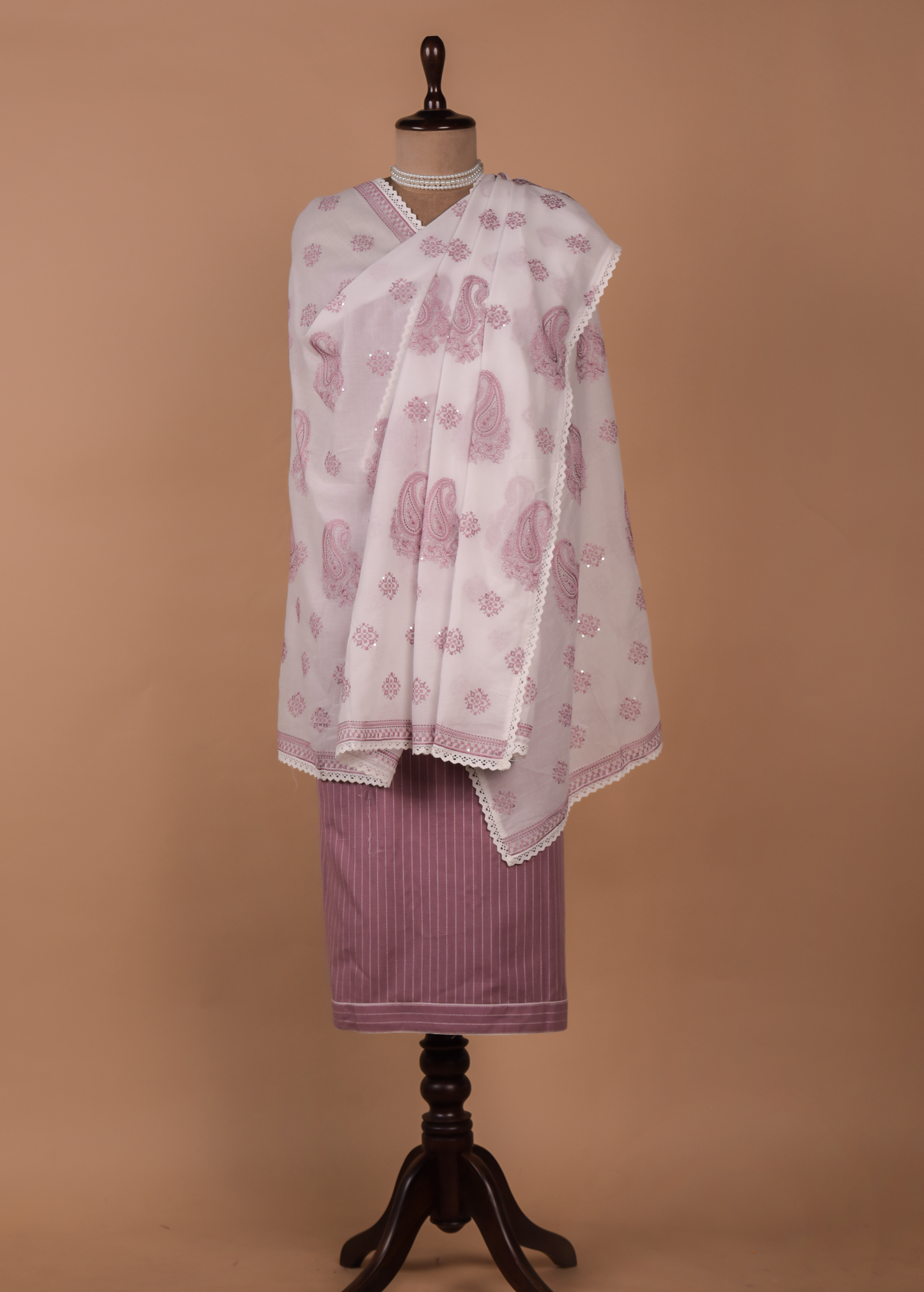 Pink Cotton Dress Material