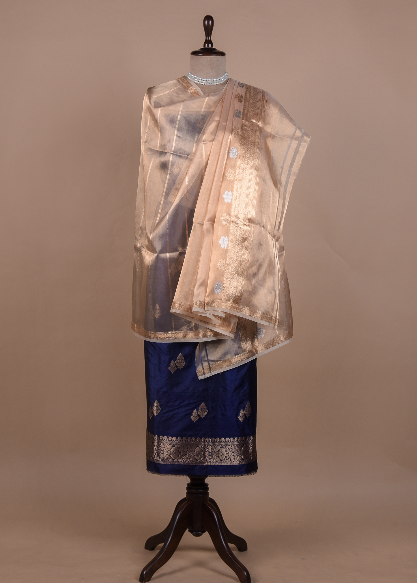 Blue Silk Dress Material