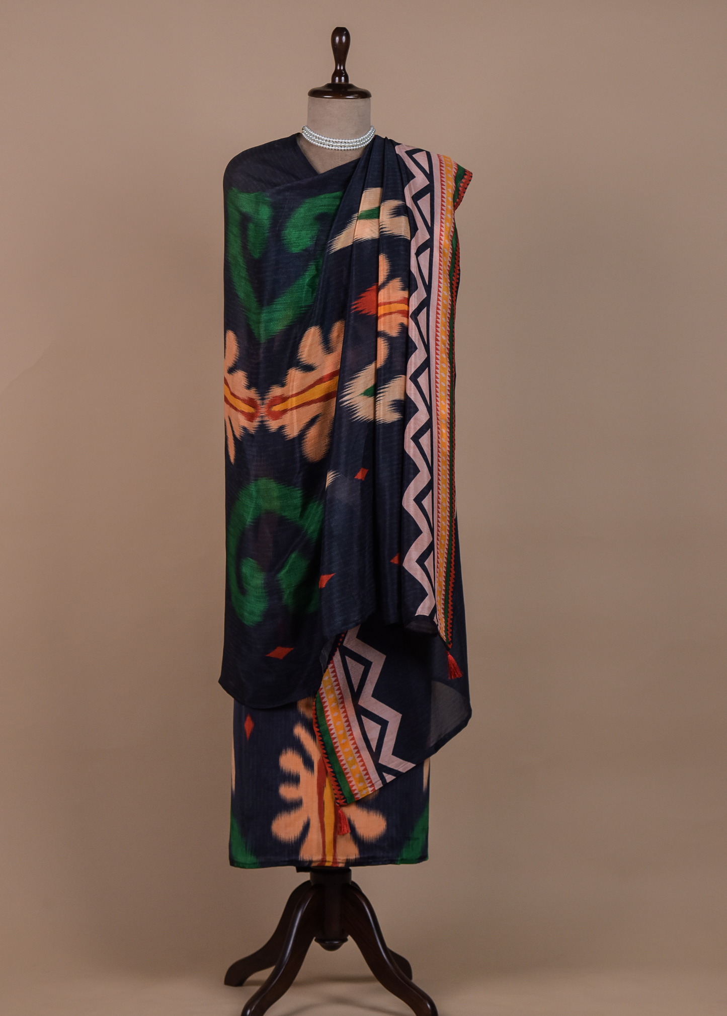 Black Crepe Dress Material
