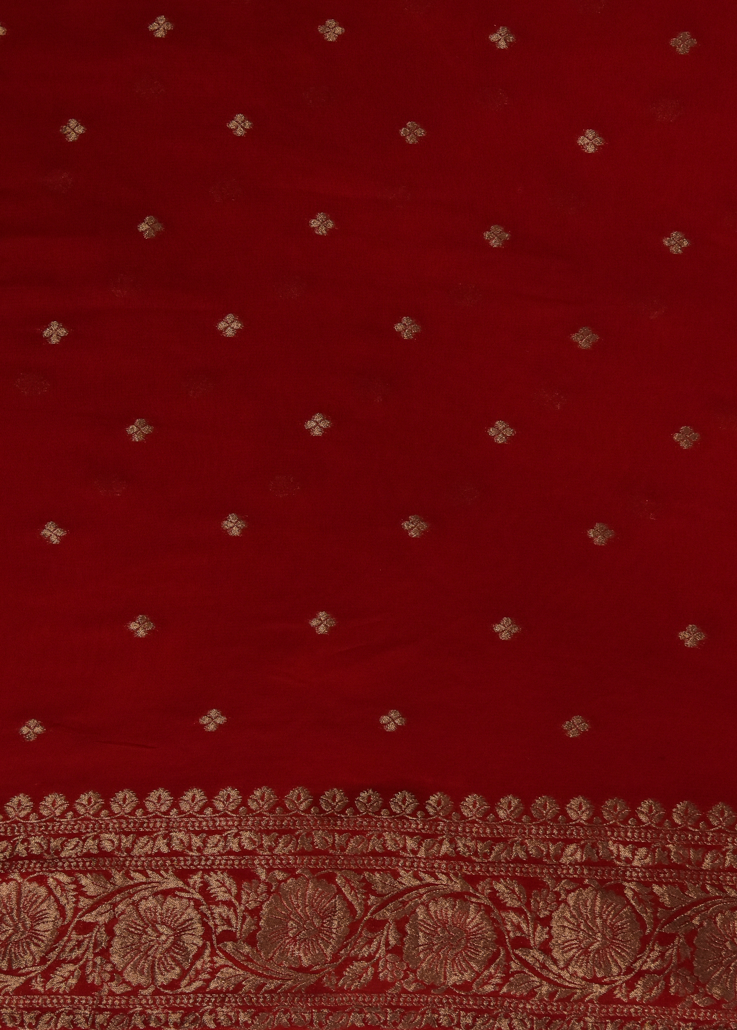 Red Georgette Banarasi Saree