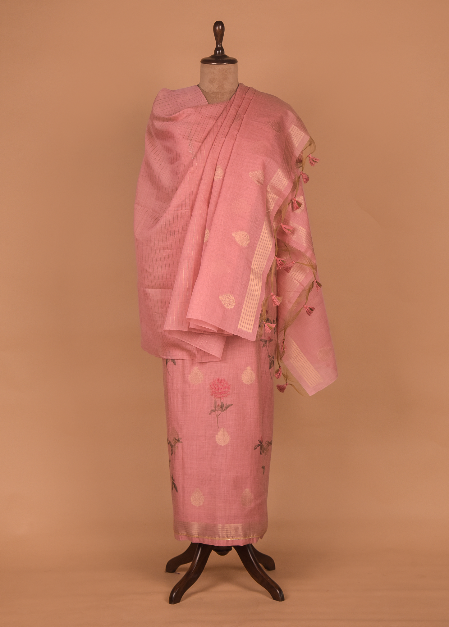 Pink Cotton Silk Dress Material