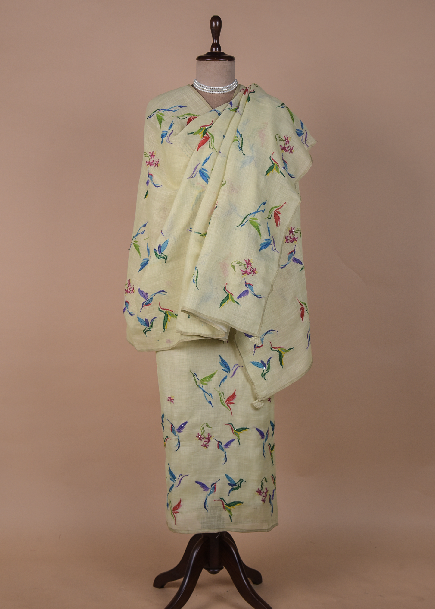 Yellow Cotton Dress Material