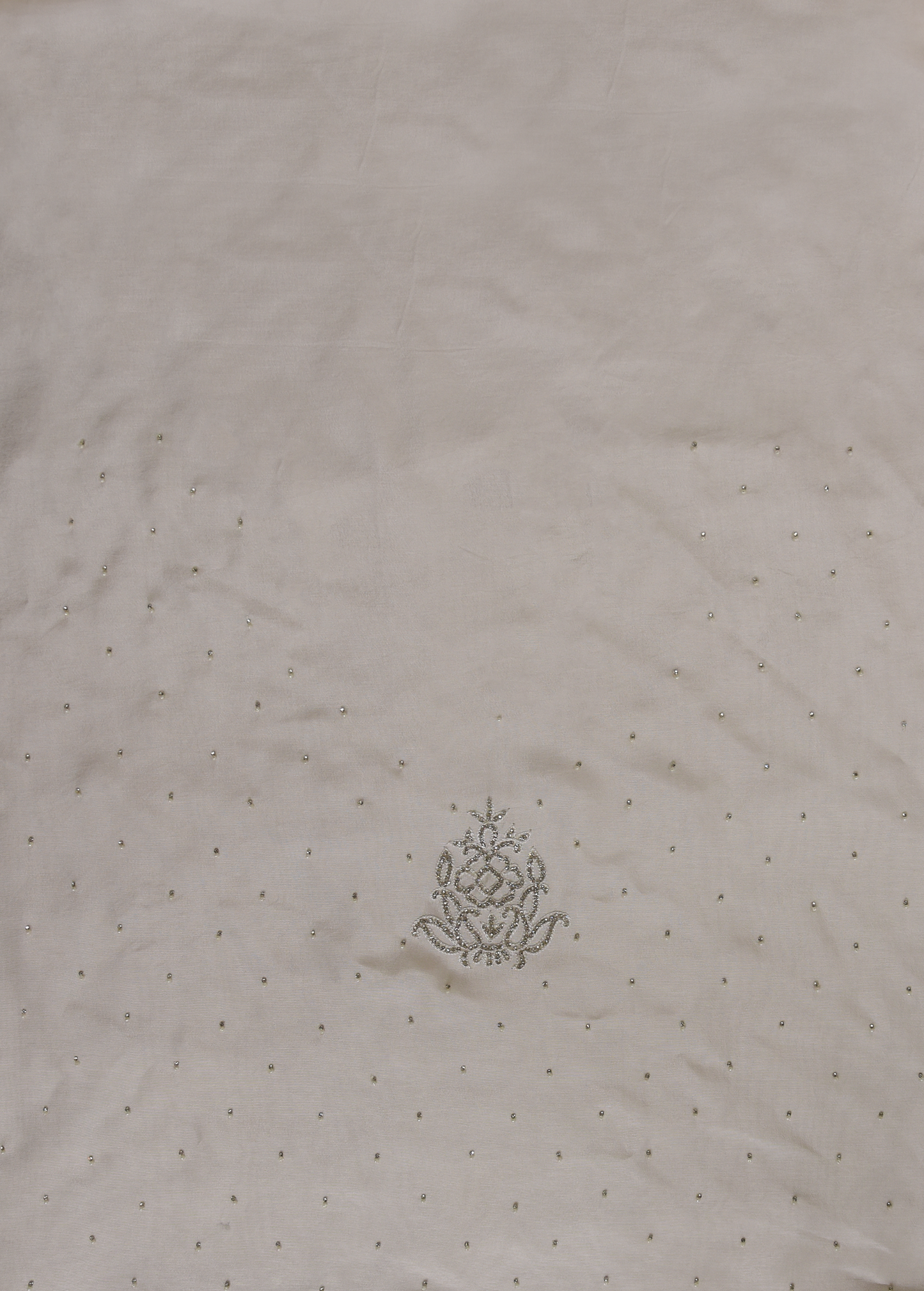 White Georgette Embroidered Saree