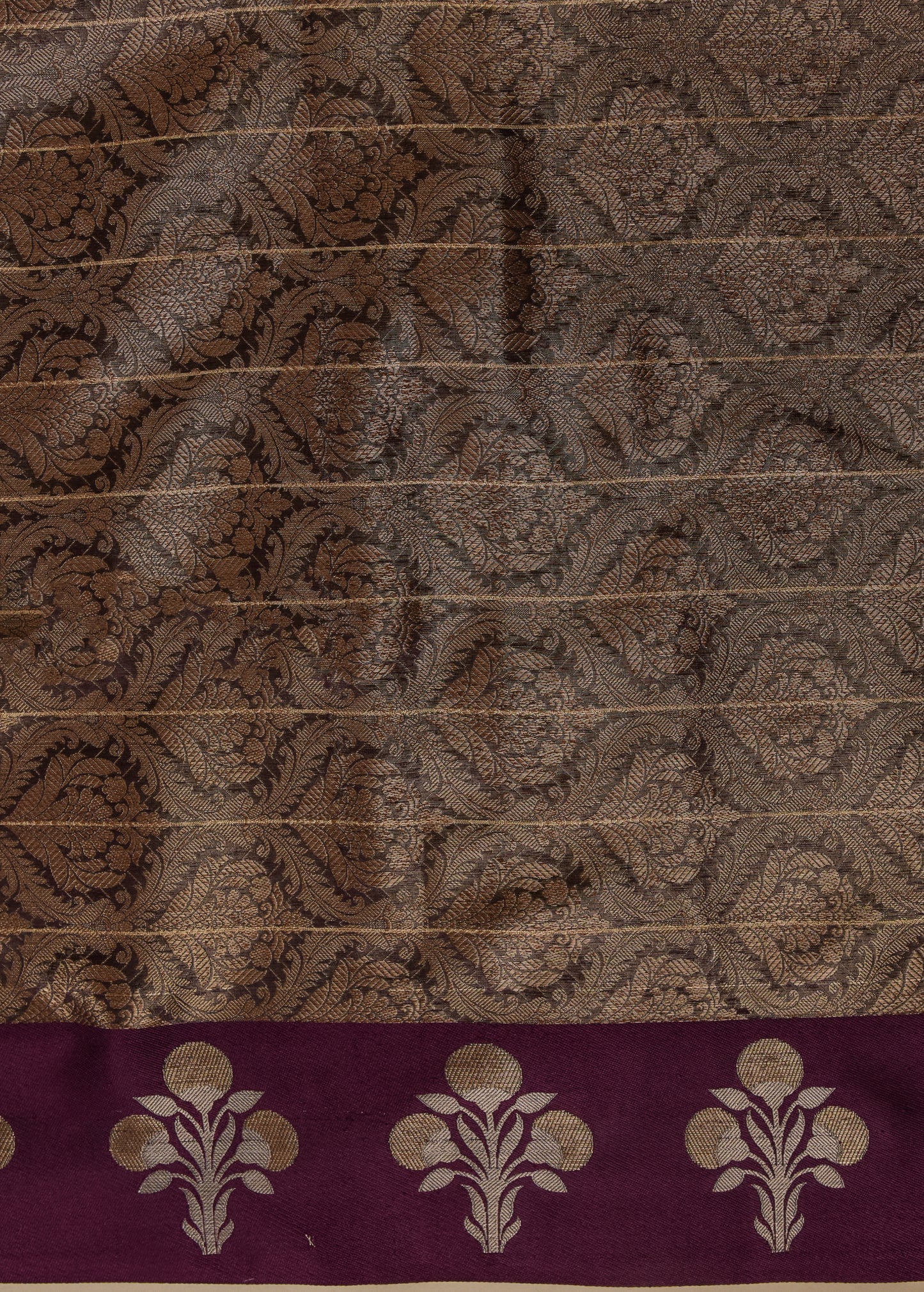 Purple Dupion Banarasi Saree