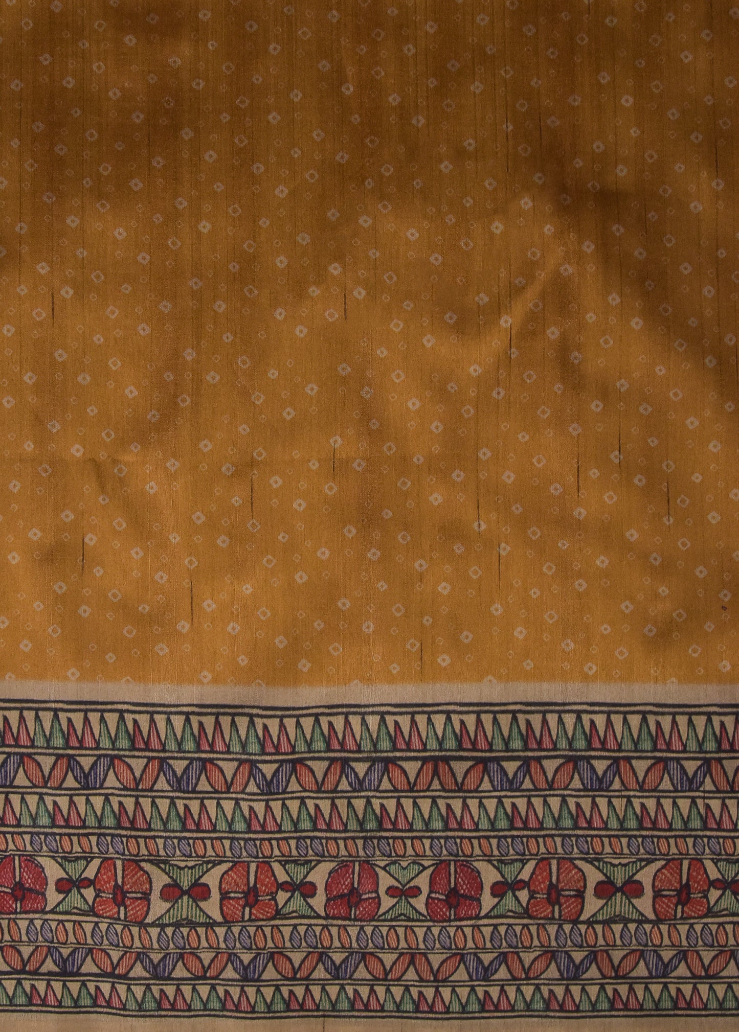 Yellow Art Tussar Printed Saree