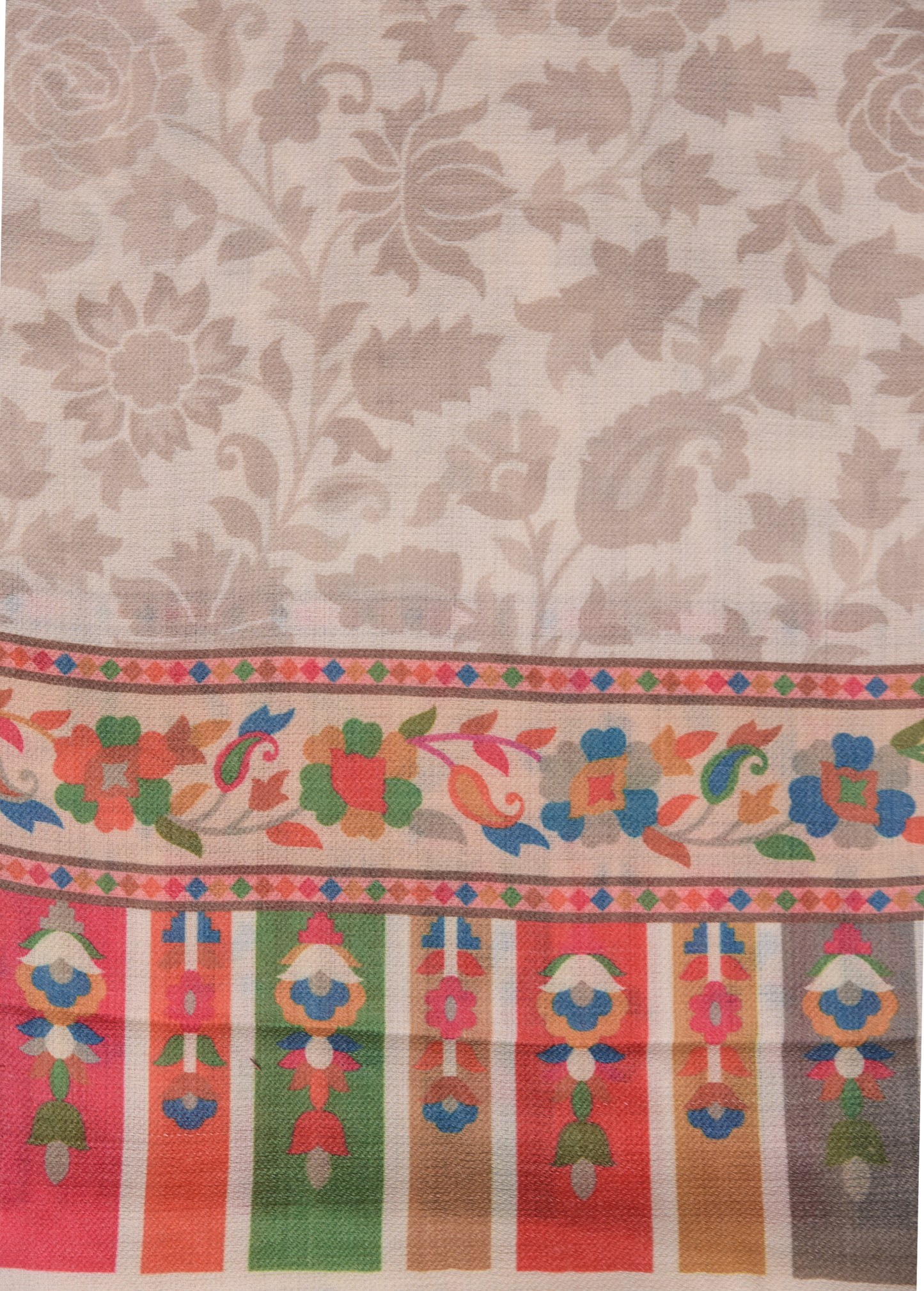 Cream Pashmina Dress Material