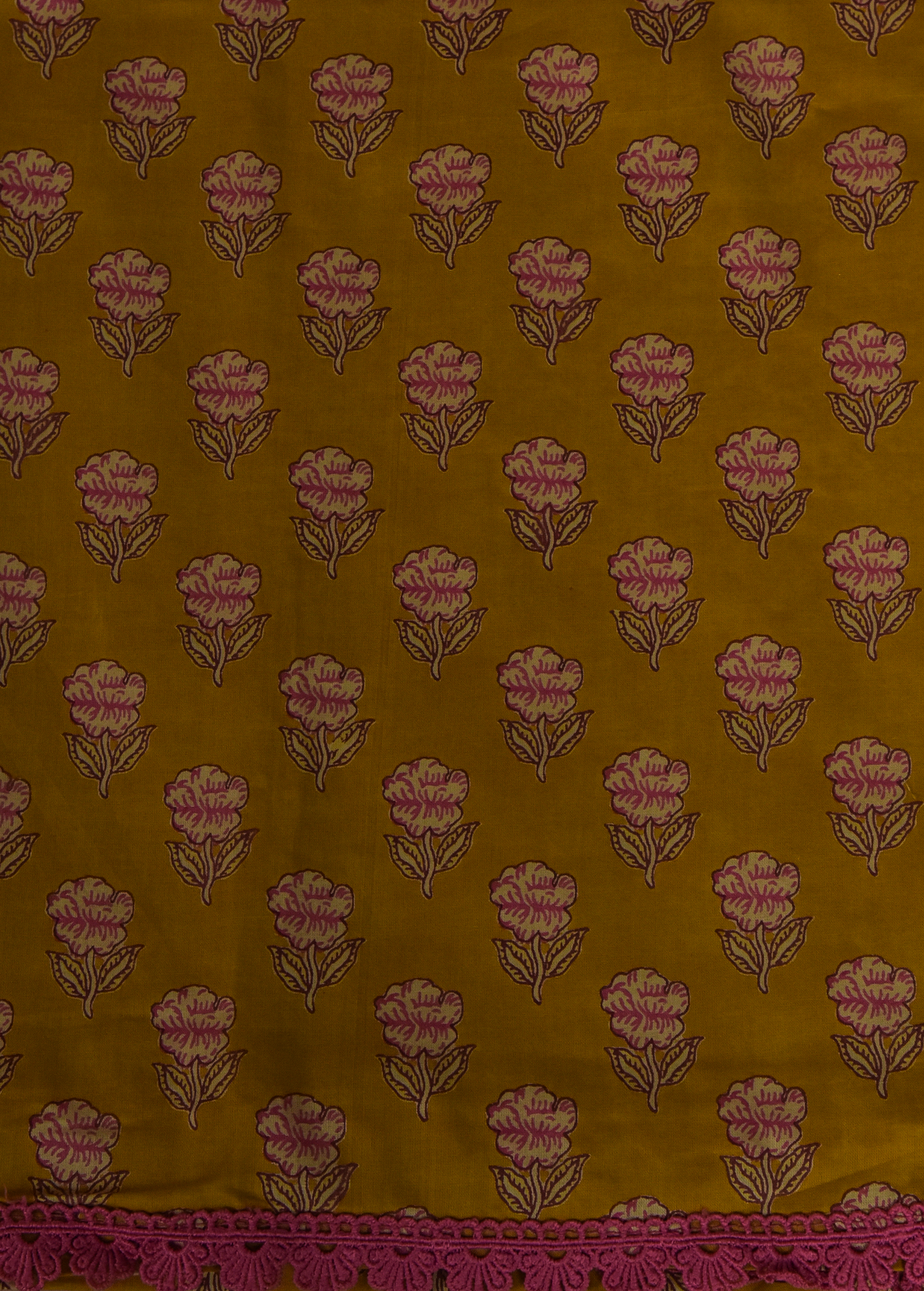 Yellow Chanderi Dress Material