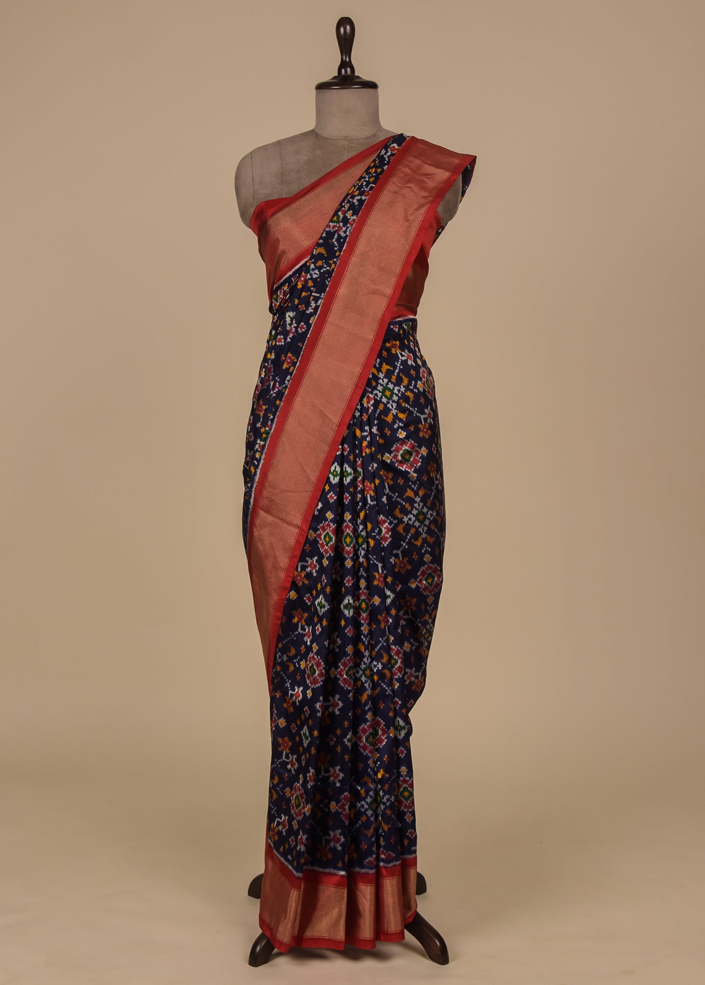 Blue Silk Patola/Ikkat Saree