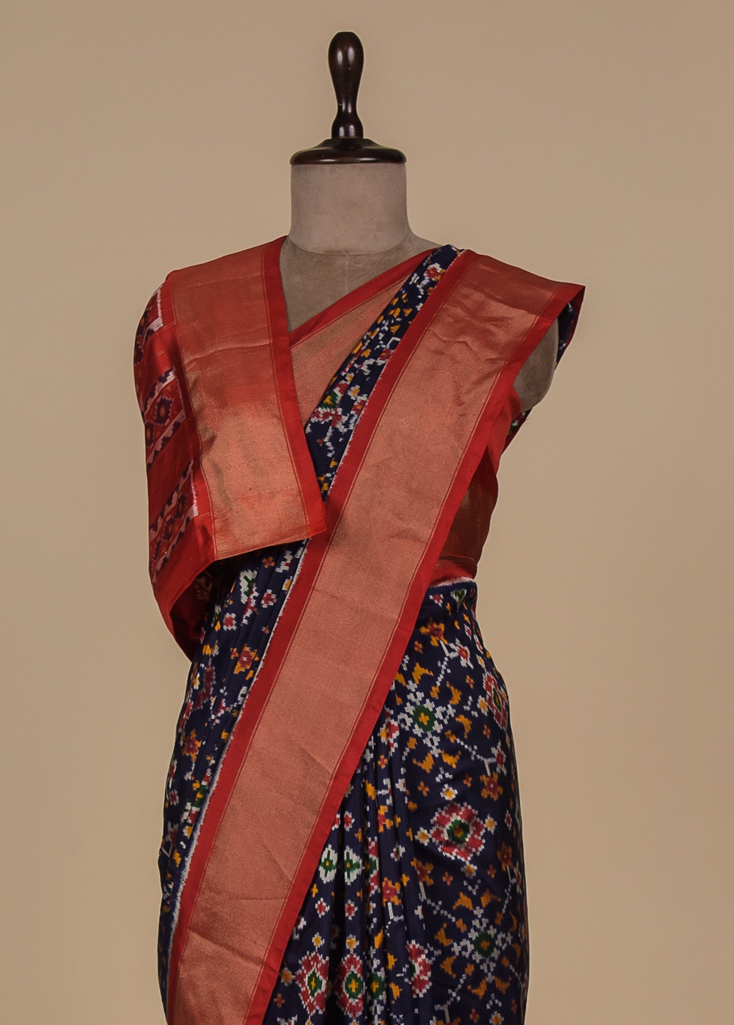 Blue Silk Patola/Ikkat Saree