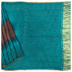 Blue Gajji Silk Bandhani Saree