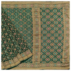 Green Georgette Bandhani Saree