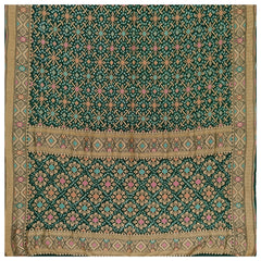 Green Georgette Bandhani Saree
