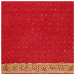 Red Georgette Bandhani Saree