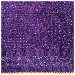 Purple Gajji Silk Bandhani Saree