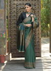 Green Tussar Printed Saree