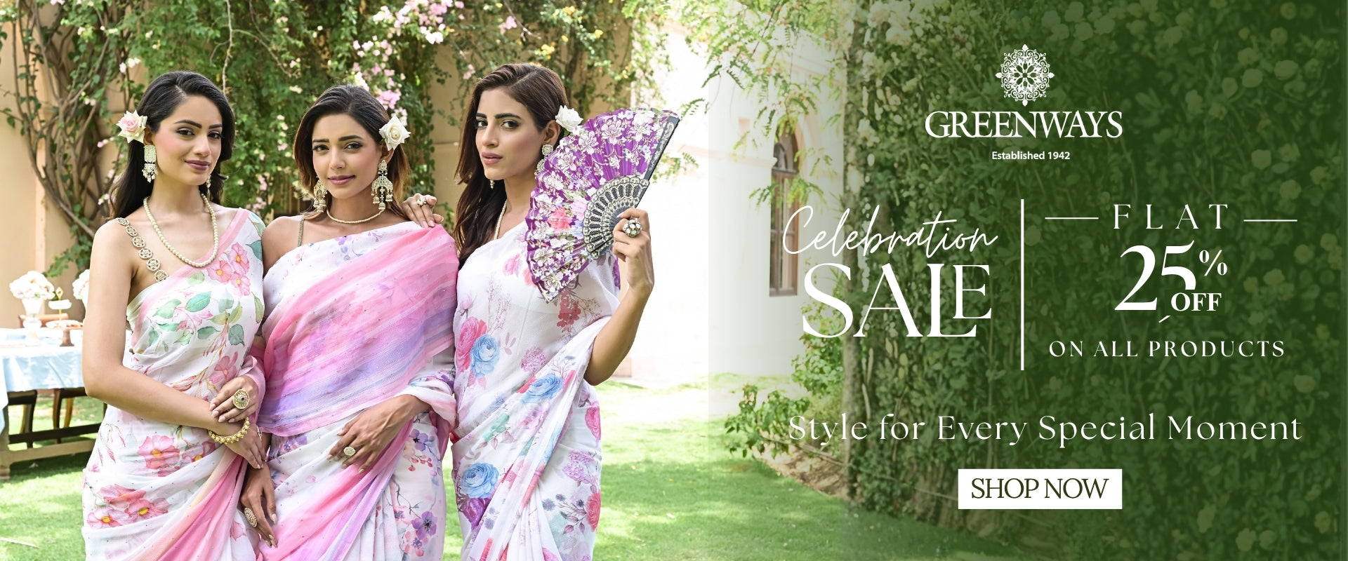 Shop Authentic Indian Sarees Online | Greenways