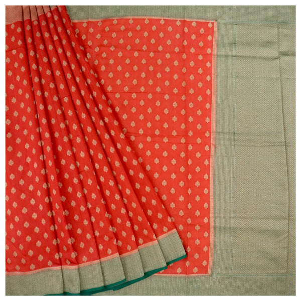 Red Moonga Banarasi Saree