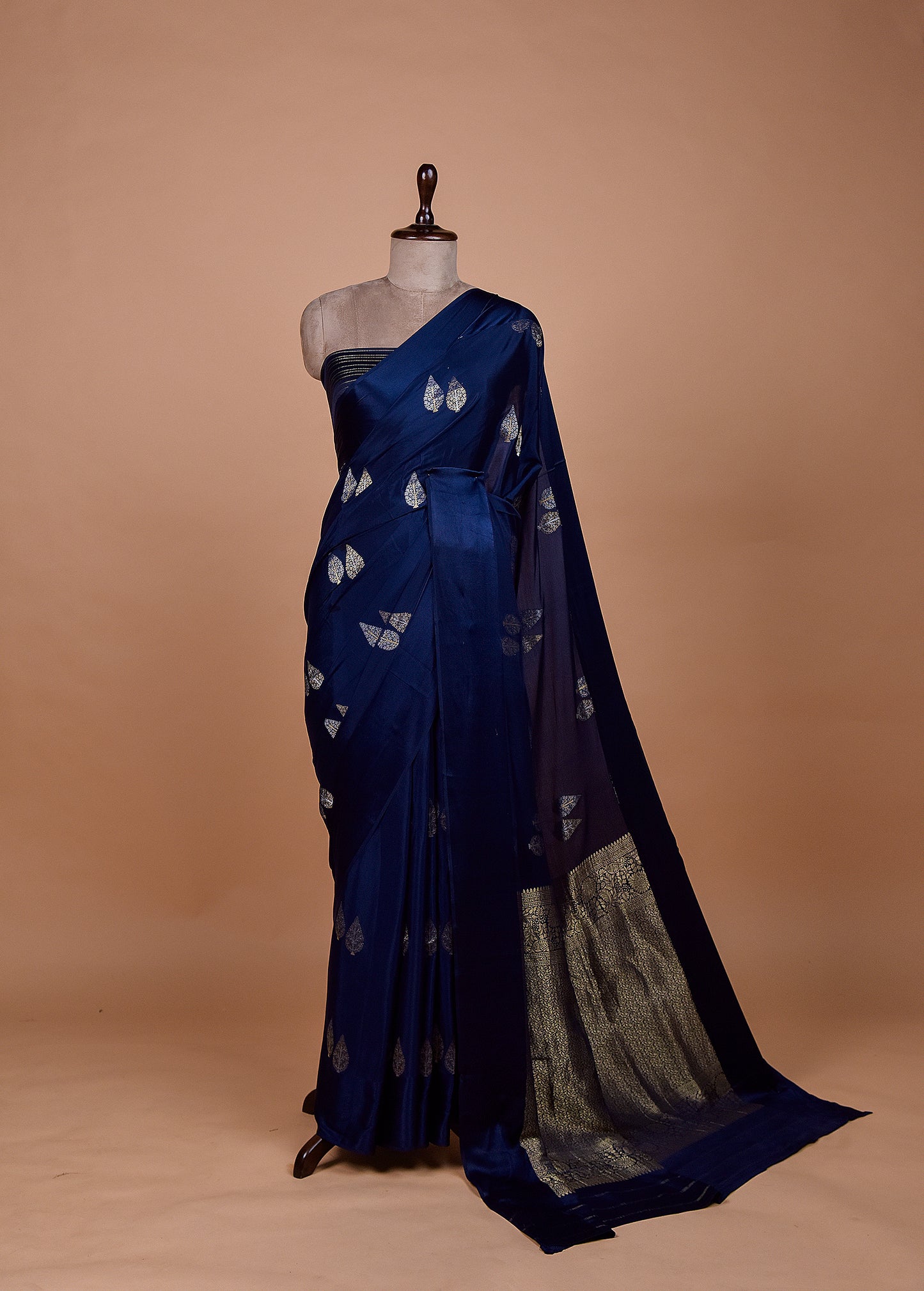 Blue Silk Banarasi Saree