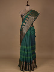 Green Cotton Silk Banarasi Saree