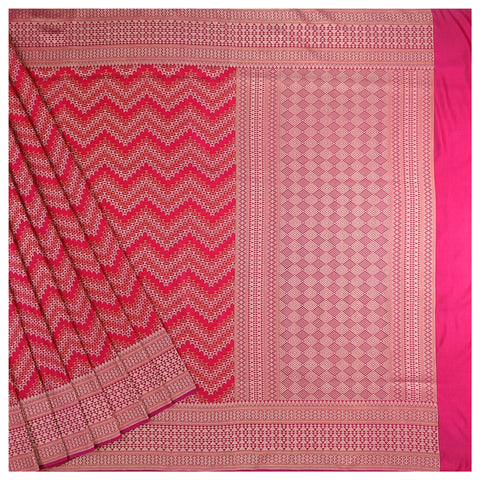 Pink Art Silk Banarasi Saree