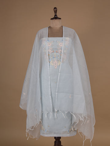 Blue Kota Cotton Dress Material
