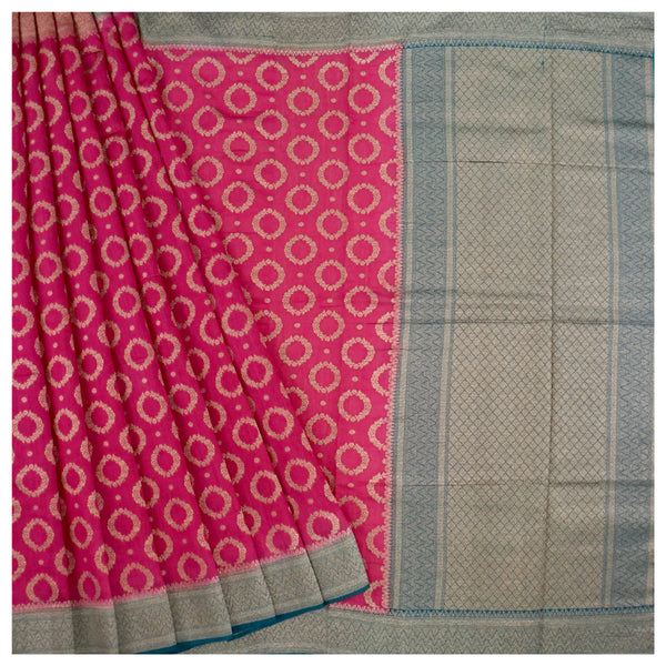 Pink Moonga Banarasi Saree