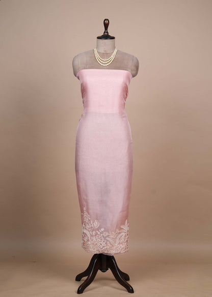 Pink Organza Dress Material