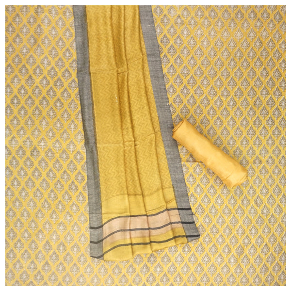 Yellow Pashmina Dress Material