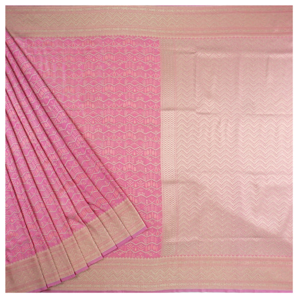 Pink Art Silk Banarasi Saree