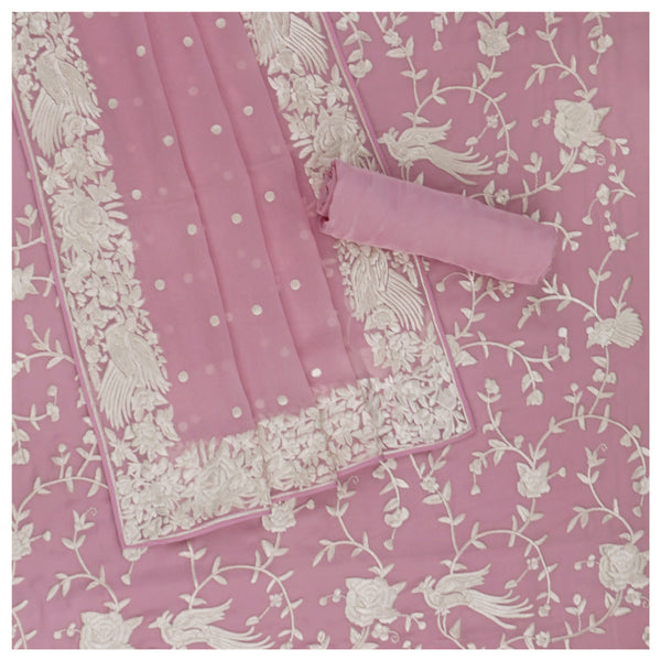 Pink Georgette Dress Material