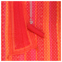 Red Dola Silk Dress Material