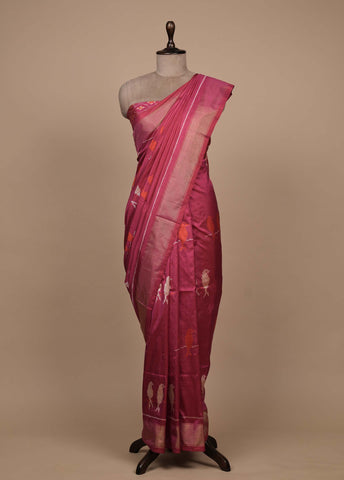 Pink Silk Patola Saree