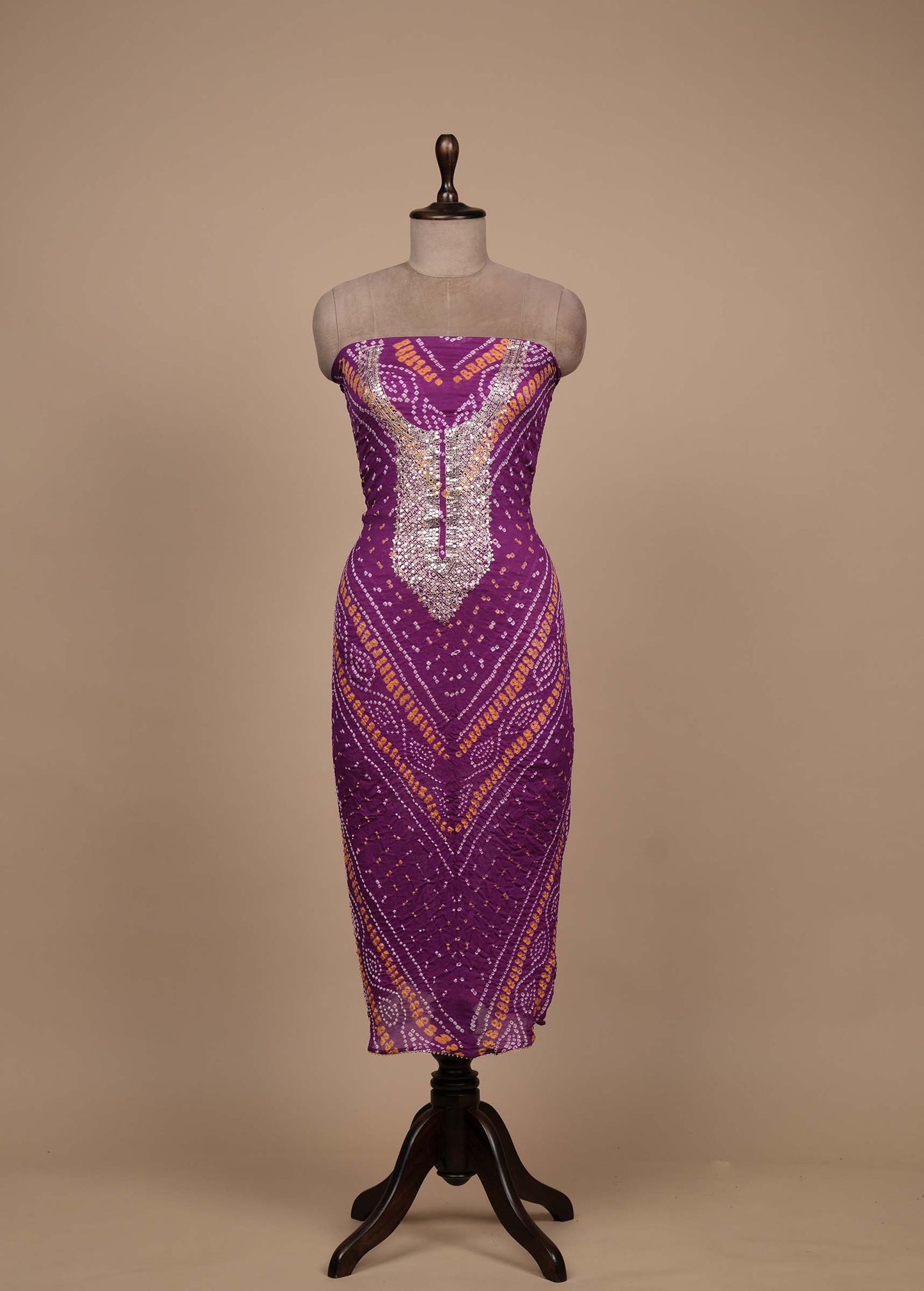 Purple Georgette Dress Material