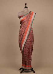 Red Silk Banarasi Saree