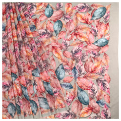 Multicoloured Crepe Printed Saree